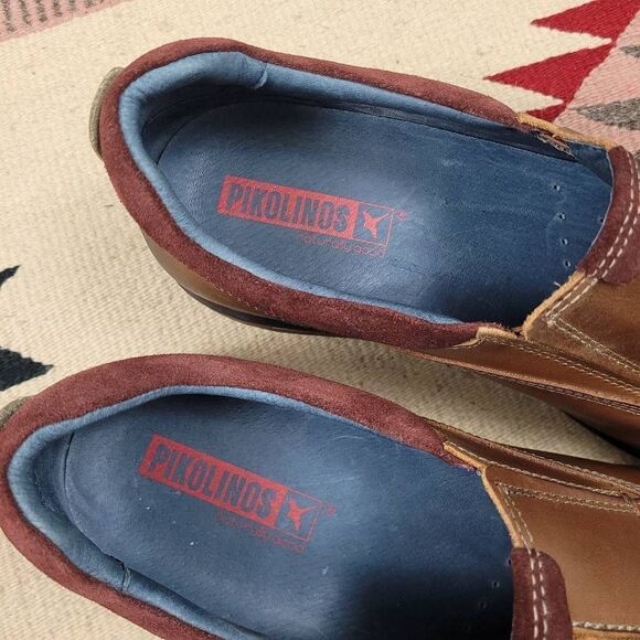 Pikolinos Bandajoz Brown Leather Slip On Loafers Moccasin Sz 46 US 12.5-13 - Picture 6 of 11